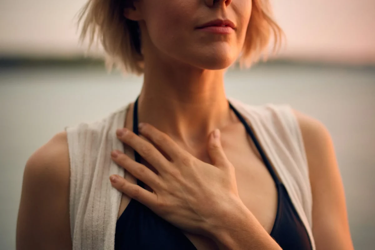 Femme qui respire