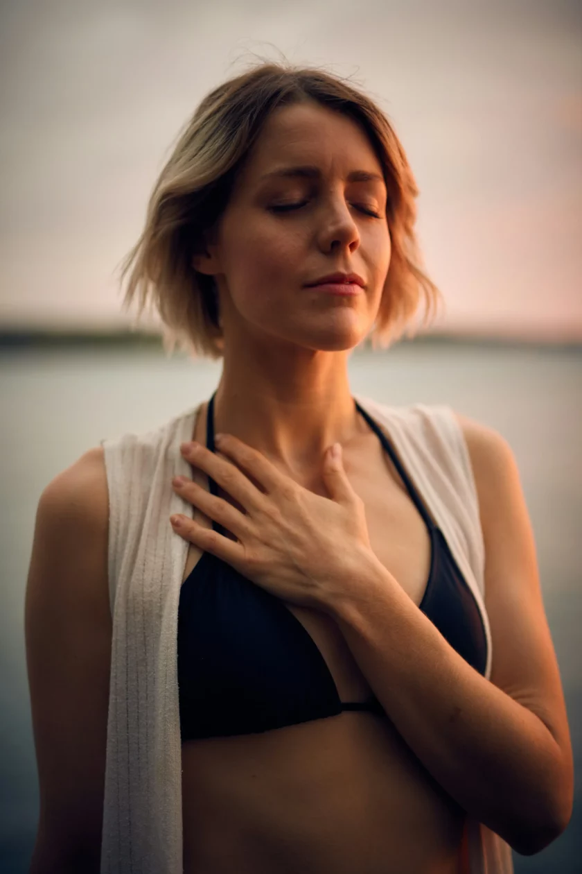 Femme qui respire
