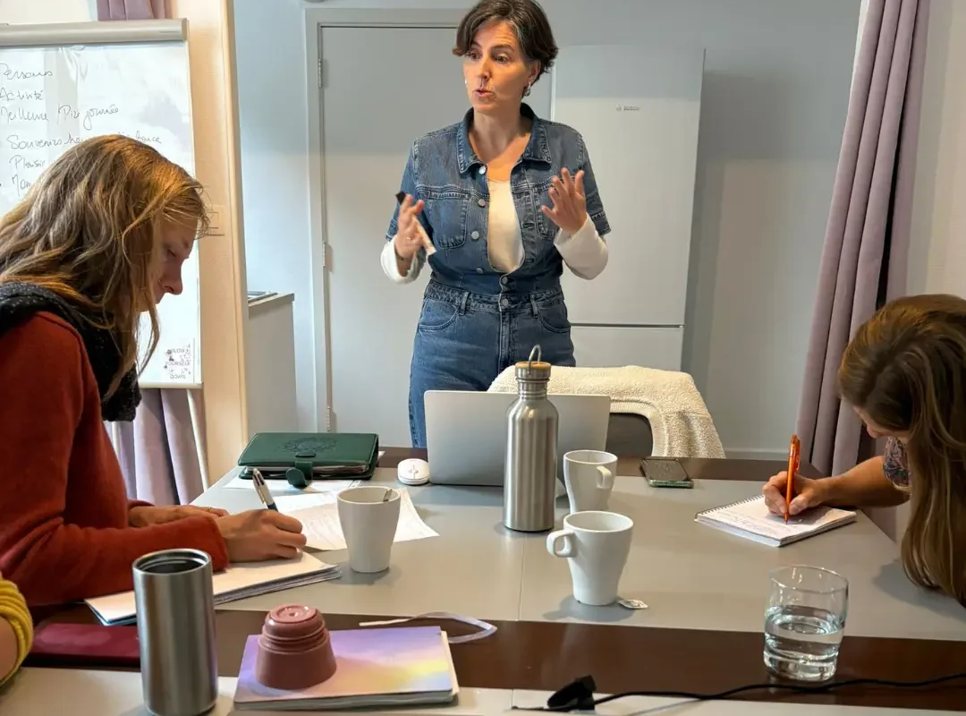 Nathalie Wouters anime un atelier